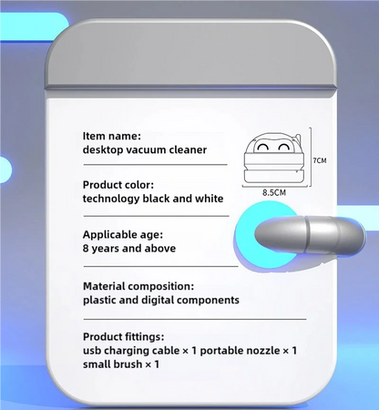 R.E.D. Shopping USB electric desktop vacuum cleaner for keyboards and car cleaning, rechargeable, compact household dust cleaner