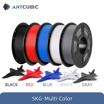 ANYCUBIC PLA 3D Printer Filament – 5KG / 1.75mm, Eco-Friendly, EU & US Warehouse, For Kobra S1C / K3C