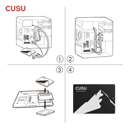 CUSU 2.5" SATA3 SSD | 128GB to 4TB | Internal Solid State Drive | Laptop & Desktop Upgrade
