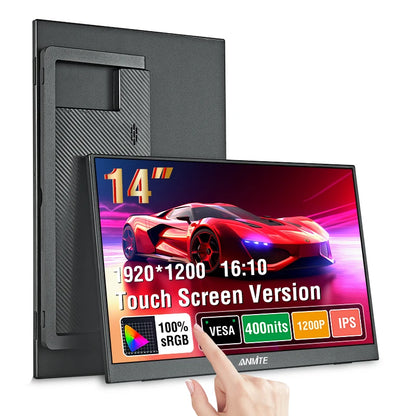 Anmite 14"/16" Portable Touch Monitor — 1200P HDR, 16:10, Low Blue Light