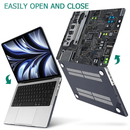 MacBook Air/Pro Mechanical Style Plastic Case — Air 13"/15" M2, Pro 13" A1932/A2338/A2337