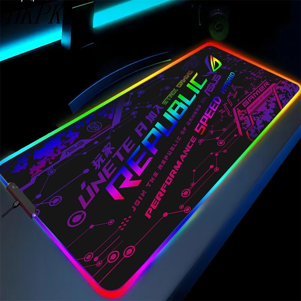 RGB Gaming Mouse Pad XXL with Backlight – Multiple Sizes, Non-Slip Rubber, 3mm