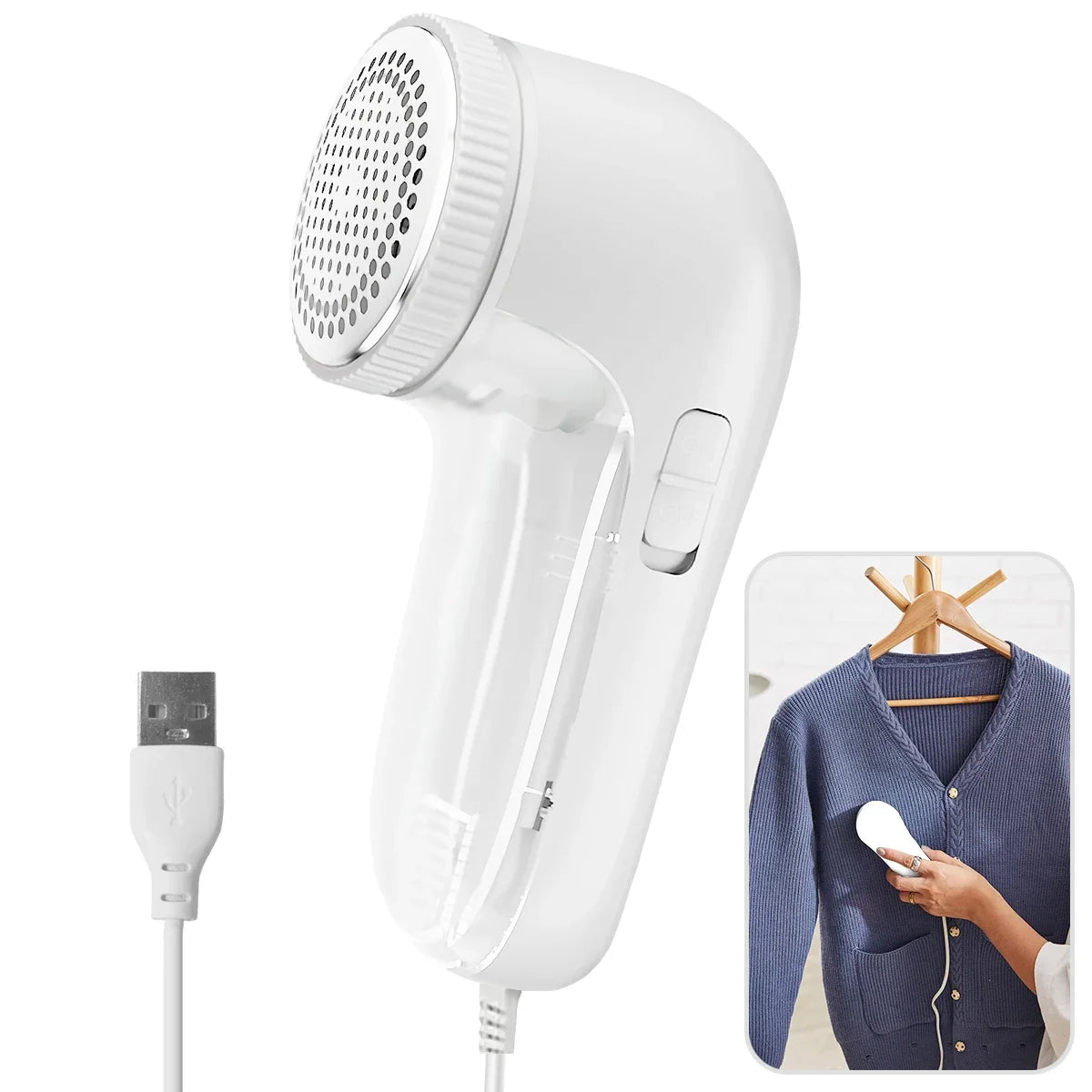 Electric Portable Fabric Lint Remover – Professional Clothes Shaver & Fuzz Trimmer with Brush
