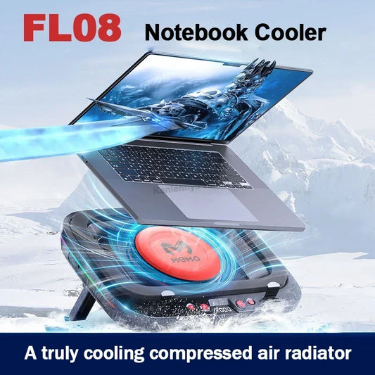 FL08 Laptop Cooling Pad – Powerful Adjustable Fan, Strong Airflow, Gaming Cooling Stand | AU/EU/UK/US Plug