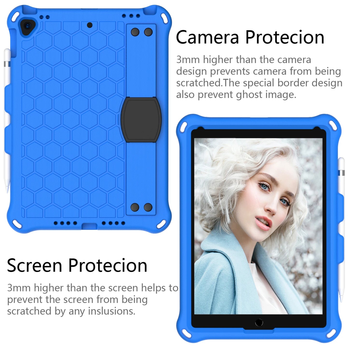 Shockproof iPad Case with Hand Strap & Stand – Fits iPad 10.9, Pro 11, Mini, Air & More