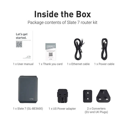 GL.iNet GL-BE3600 Slate 7 – Dual-Band WiFi 7 Travel Router