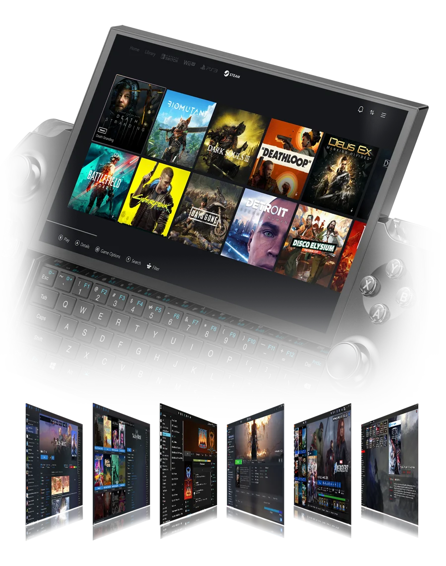 GPD WIN 4 2025 Handheld Gaming PC – AMD 8840U / HX370, 32GB RAM, up to 2TB SSD, Touch Screen