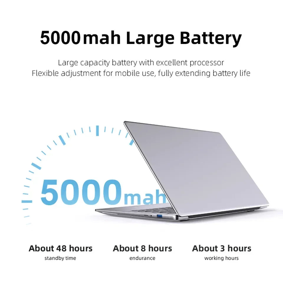 14.1" FHD Gaming Laptop | Intel DDR4 | 16–32GB RAM | Up to 2TB SSD | Windows 11 | 1920×1080 IPS | EU Plug
