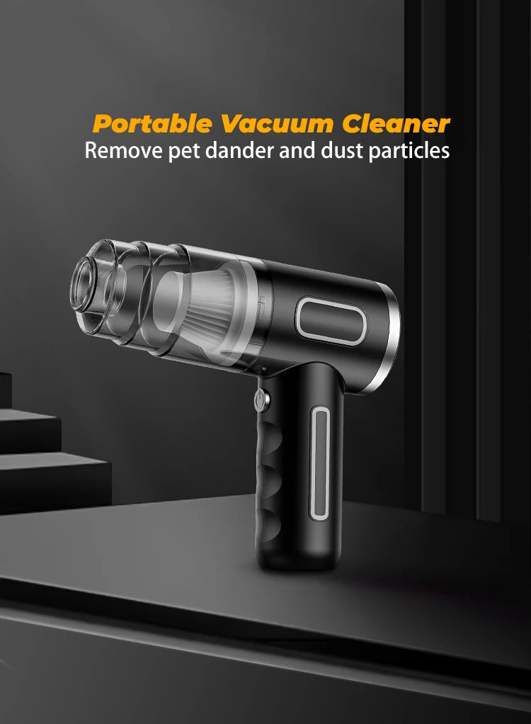 Portable R.E.D. Shopping wireless handheld vacuum cleaner with HEPA filter and 2000mAh battery, ideal for quick car cleaning.