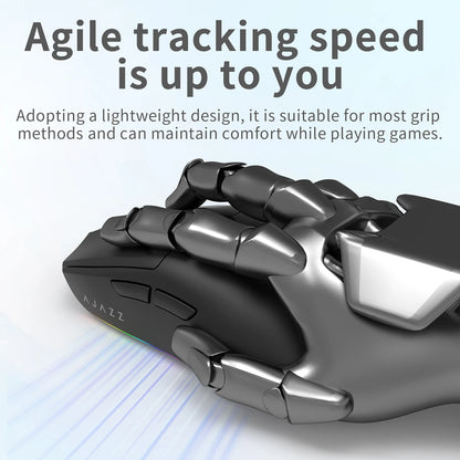 AJAZZ AJ139 V2 MC Wireless Gamer Mouse with Dock PAW3311 Gaming Sensor 12000DPI Max Tri-mode Connect Mice for Laptop PC