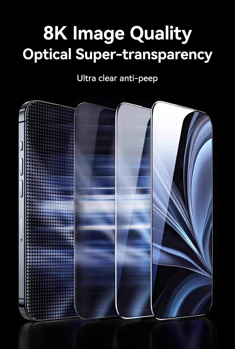 Joyroom Anti-Spy Privacy Screen Protector for iPhone 17 Pro Max / 17 Pro / 17 Air | Tempered Glass Film