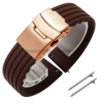Quick Release Silicone Watch Strap 18–24mm – For Huawei, Seiko, Omega, Fossil & More