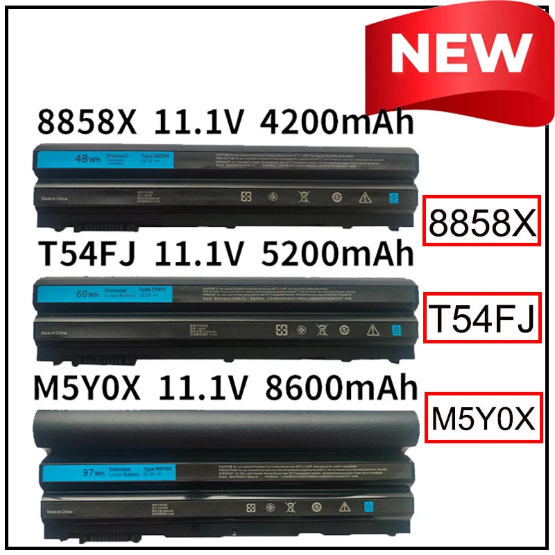 Dell Latitude/Inspiron Laptop Battery — T54FJ/8858X/M5Y0X, E5420/E5520/E6420/E6430/14R/17R