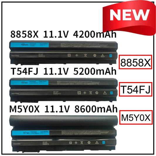 Dell Latitude/Inspiron Laptop Battery — T54FJ/8858X/M5Y0X, E5420/E5520/E6420/E6430/14R/17R