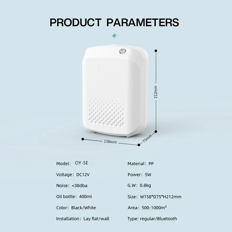 Smart Aroma Diffuser – 500m³ Coverage, Bluetooth & WiFi, Essential Oil Fragrance Diffuser for Hotels & Home