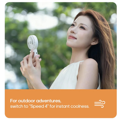 Kinscoter Portable Folding Fan 1800mAh | 4 Speeds | LED Display | Desktop & Handheld | CE