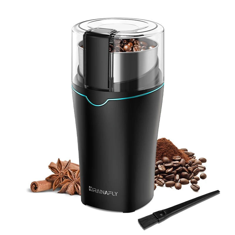KIRAINAFLY 300W Professional Coffee & Spice Grinder – Removable Stainless Steel Cup