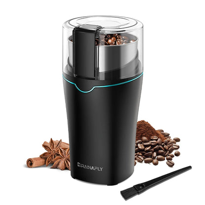 KIRAINAFLY 300W Professional Coffee & Spice Grinder – Removable Stainless Steel Cup