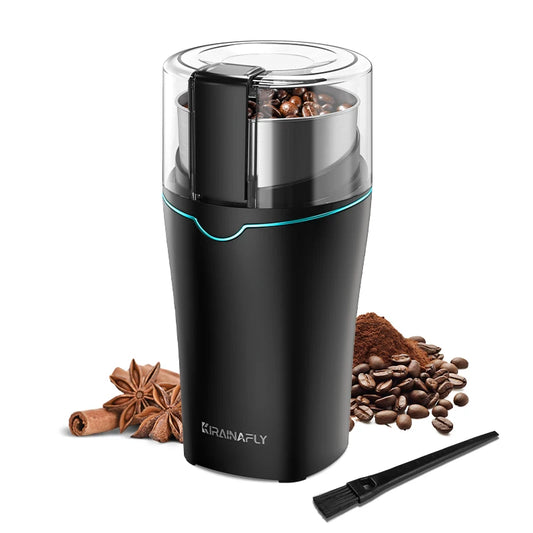 KIRAINAFLY 300W Professional Coffee & Spice Grinder – Removable Stainless Steel Cup