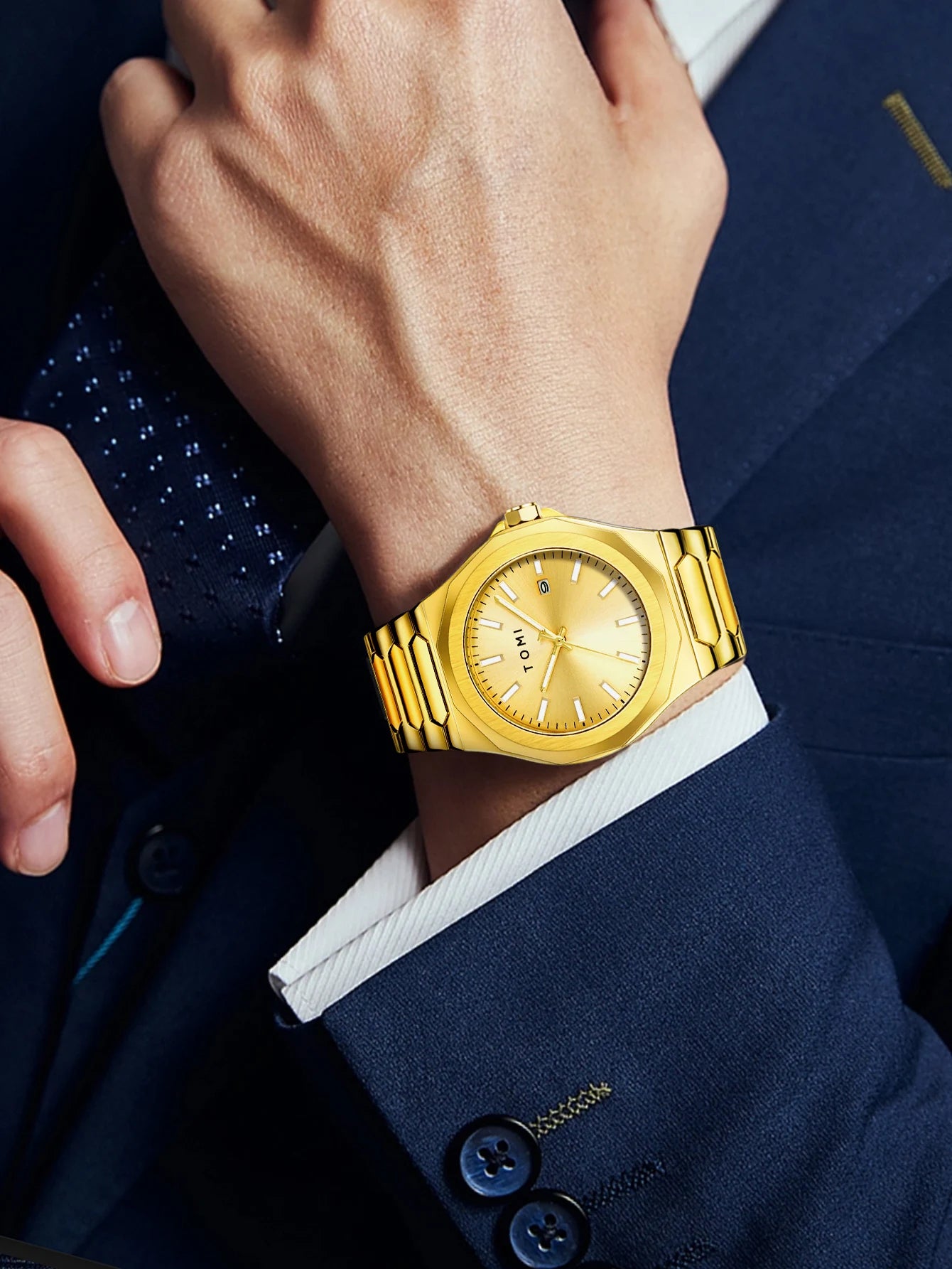 TOMI Luxury Men’s Watch & Gift Box Set – Business Quartz Watch