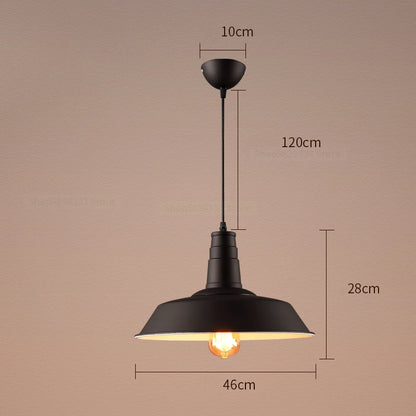 Nordic Industrial Retro Pendant Light – E27 Vintage Loft Bar Cafe Lamp