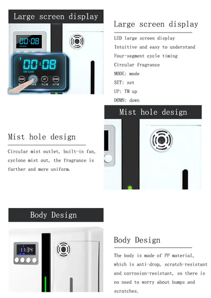 Bluetooth Room Fragrance Diffuser 300m³ – Electric Essential Oil Air Freshener for Home