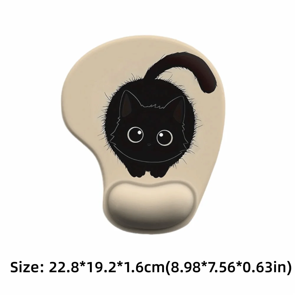 Cartoon Animal Mouse Pad with Wrist Rest – Non-Slip Silicone, Ergonomic, Cute Design