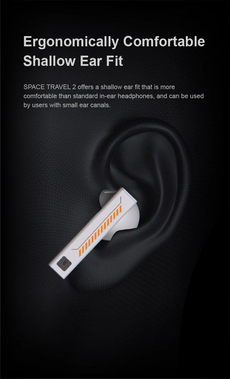 MOONDROP Space Travel 2 TWS Earbuds – HiFi ANC, Bluetooth 6.0, Low-Latency Game Mode, SBC/AAC