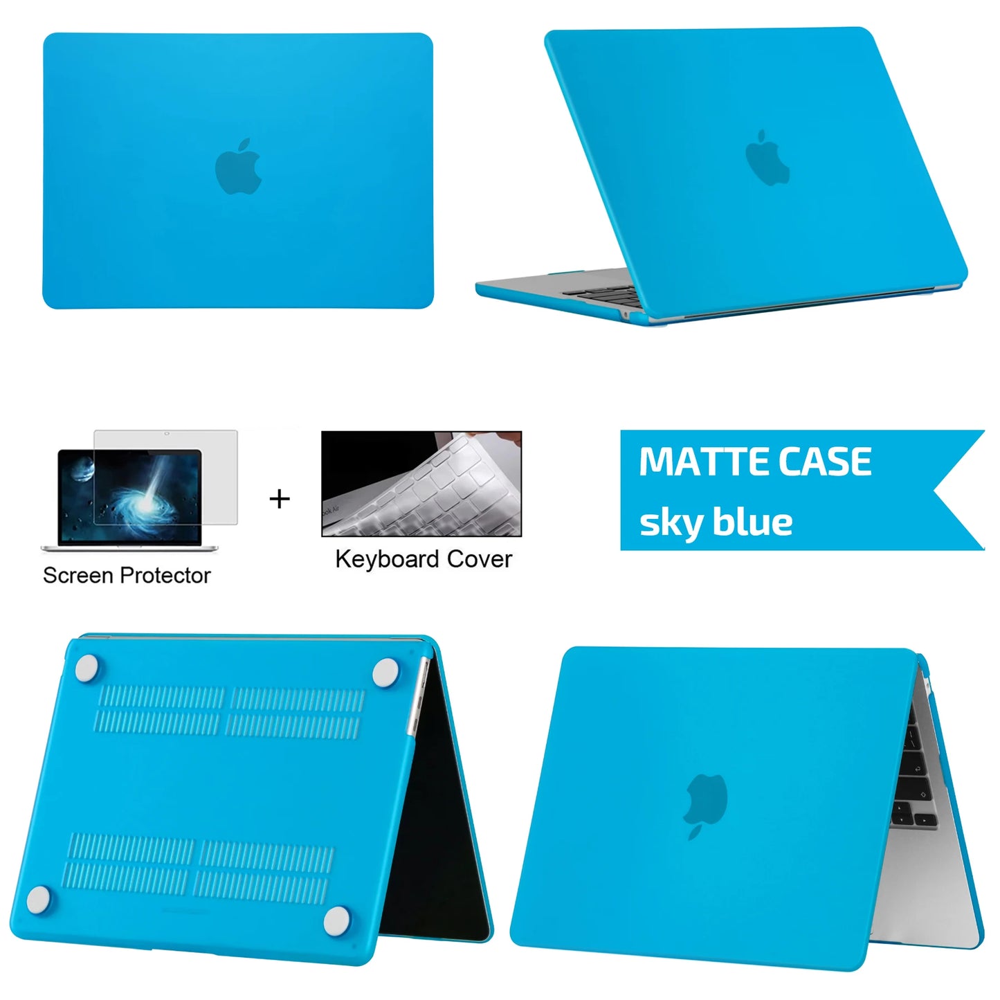 MacBook Laptop Case 2025 M4 – Air 13/15, Pro 13/14, M1-M5