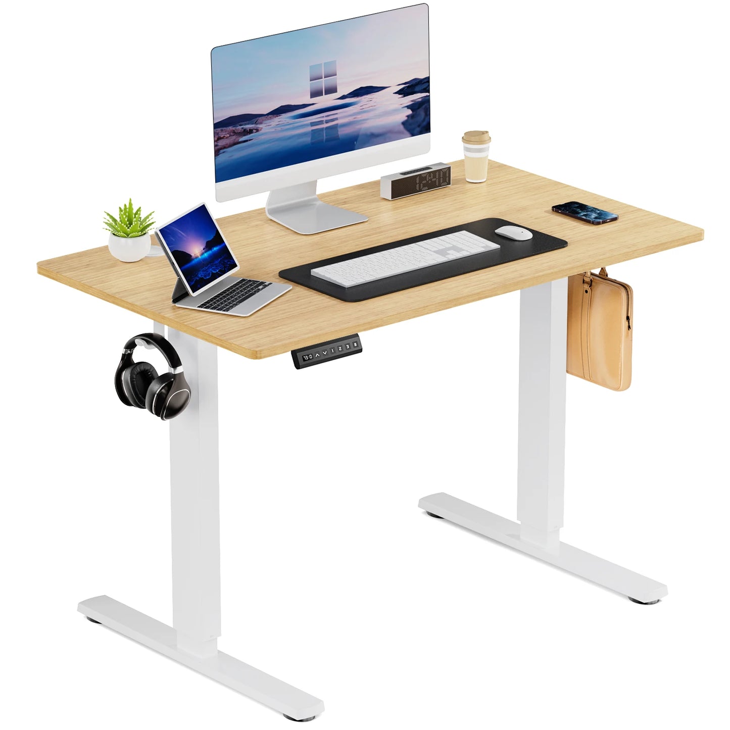 JHK Electric Standing Desk 40x24" – Height Adjustable Sit-Stand Ergonomic Workstation