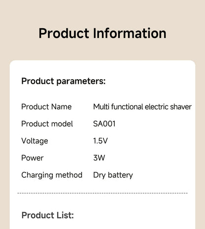 DOCO LAB 4-in-1 Electric Epilator & Hair Removal Trimmer – Cordless, Painless, Body & Bikini, Gift for Men & Women