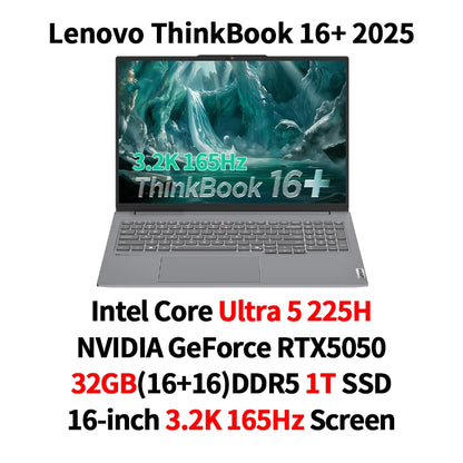 Lenovo ThinkBook 16+ Laptop – Intel U5/U7/U9, 32GB+1TB, 3.2K 165Hz