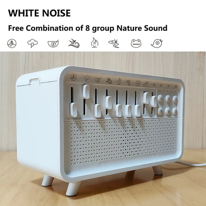 3-in-1 Bluetooth Speaker, White Noise Night Light & Humidifier – 8 Nature Sounds Sleep Machine