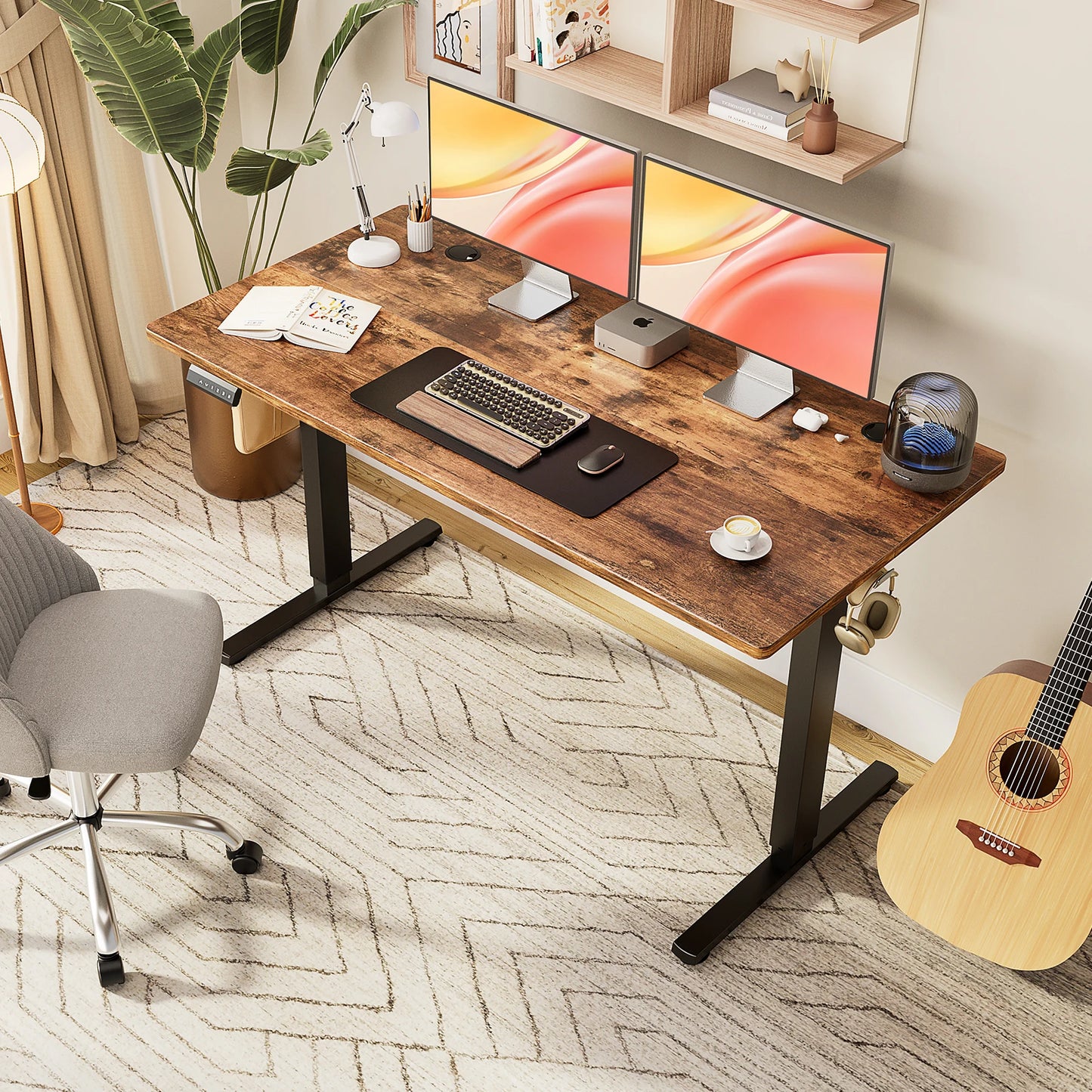 JHK Electric Standing Desk – Height Adjustable 55x24" Ergonomic Home Office Workstation