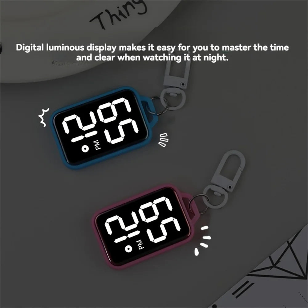 LED Keychain Pocket Watch | Digital Display for Students & Kids
