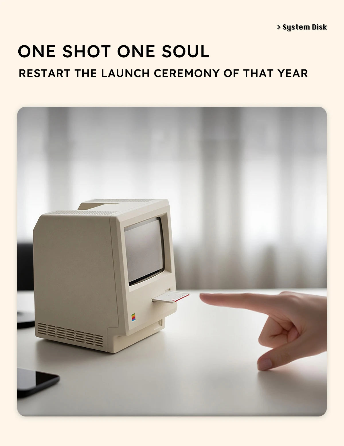 Retro Macintosh Alarm Clock – Classic Desktop Ornament with Digital Clock Design