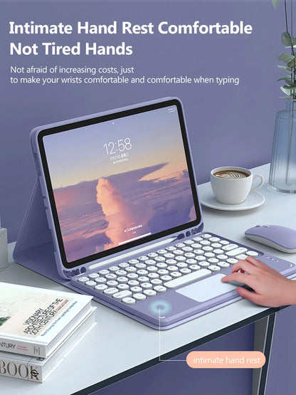 Bluetooth Keyboard & Mouse Case for iPad – Pro, Air, 10th Gen, Mini