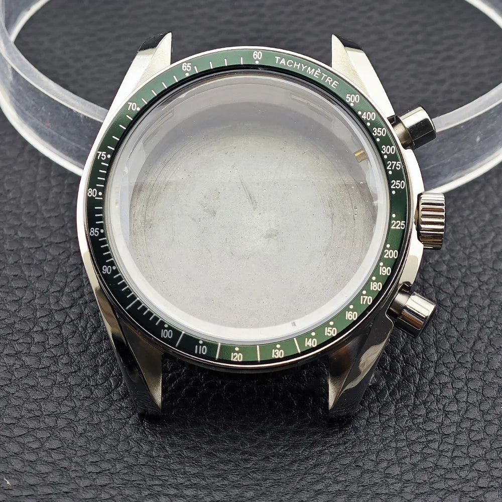 39.7mm Men's Watch Case for VK63 Movement – Metal Case with 20mm Strap Fit & Watch Box