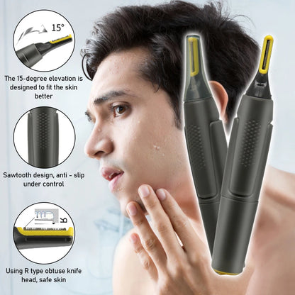 R.E.D. Shopping ultra thin electric nose hair trimmer for men, waterproof and portable nose and ear hair shaver, personal grooming tool