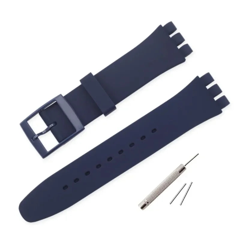 Colorful Silicone Replacement Strap for Swatch – 16/17/19/20mm Sports Watch Band