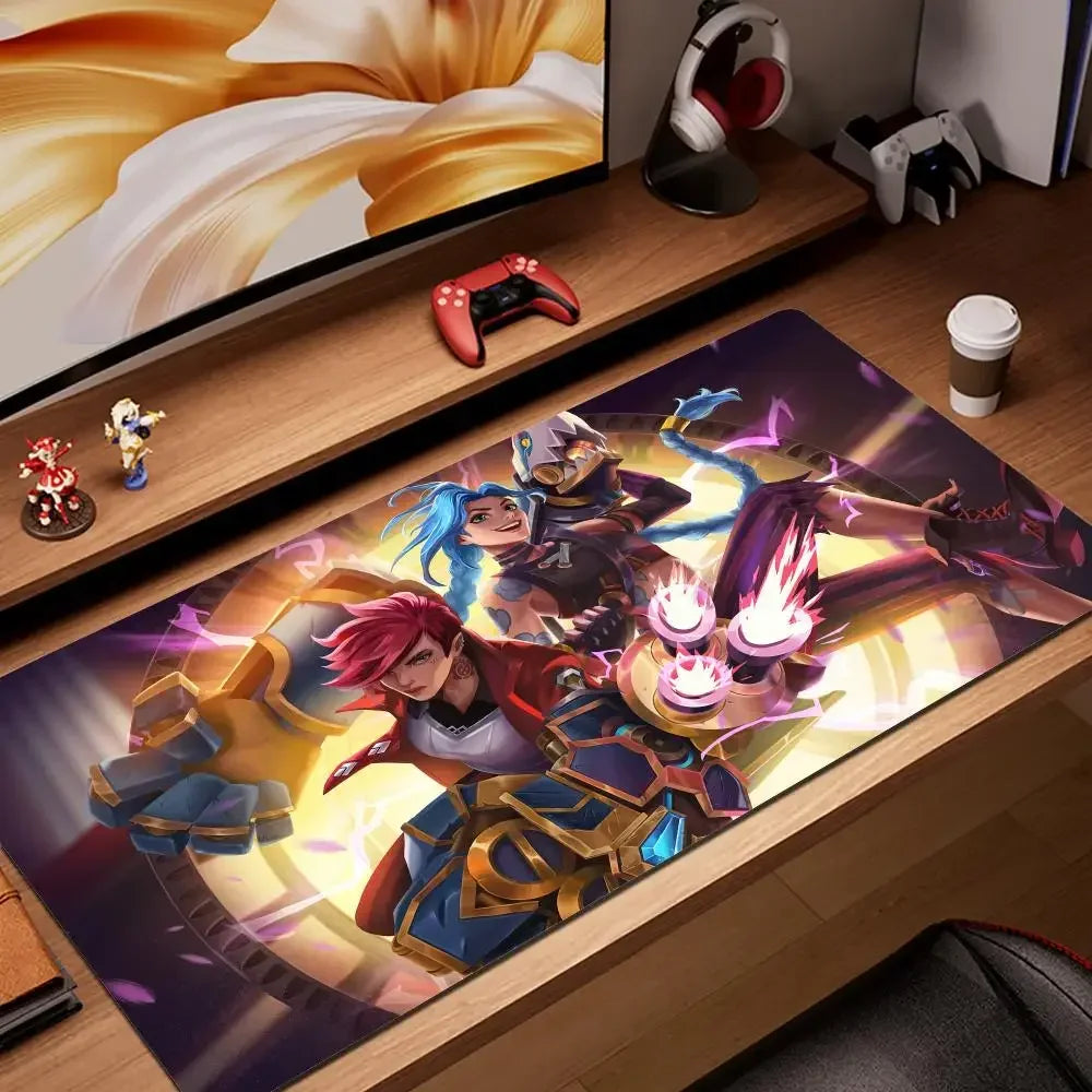Arcane Jinx League of Legends Large Gaming Mouse Pad — Anime Desk Mat