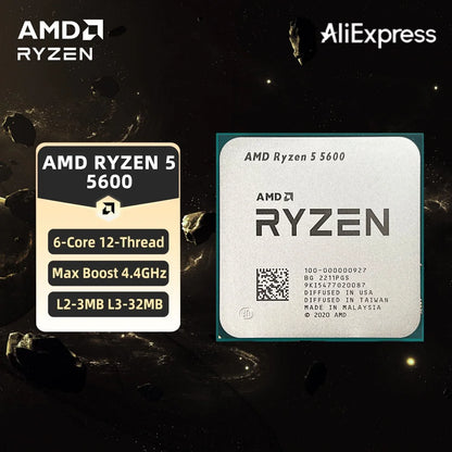 AMD Ryzen 5 5600 AM4 CPU – 6-Core, 4.4GHz Boost, 32MB Cache