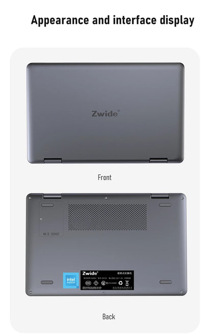 Zwide Pocket Book N8 Pro – 8" Yoga Mini Laptop, Intel i3-N305, 16GB LPDDR5, up to 2TB SSD, Windows 11