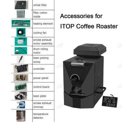 ITOP CBR-1 Coffee Roaster Spare Parts – Heating Element, Filter, Motor, Control Board & More