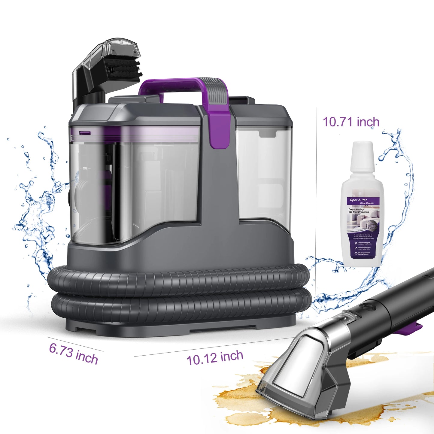 C9 Spot Vacuum Cleaner – 1.4m Hose, Wet Sprayer, Sofa & Car Carpet Cleaner