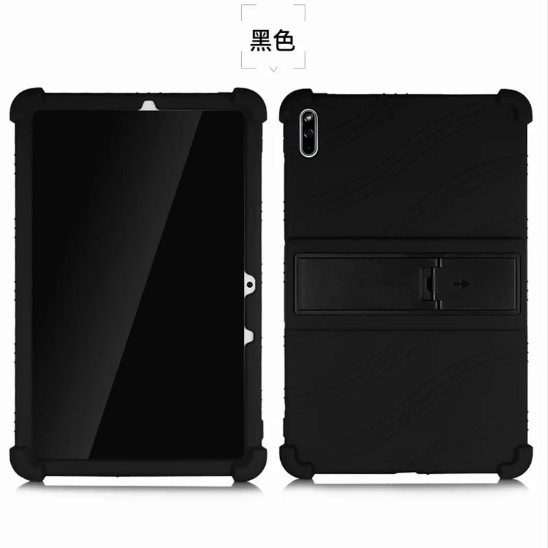 Shockproof silicone tablet case for HUAWEI MatePad 10.4-inch BAH4-W09, featuring a stand cover for protection and convenience.
