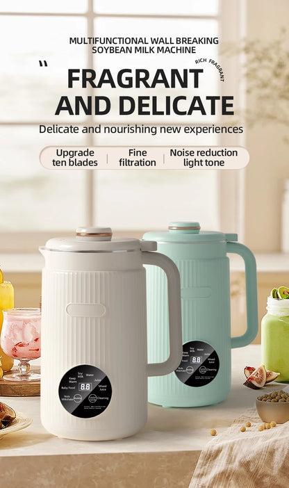 8-in-1 Automatic Nut Milk Machine & Coffee Maker – 40oz, Self-Cleaning, Delay Start, Keep Warm