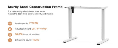 JHK Electric Standing Desk 40x24" | Height Adjustable Sit-Stand Workstation