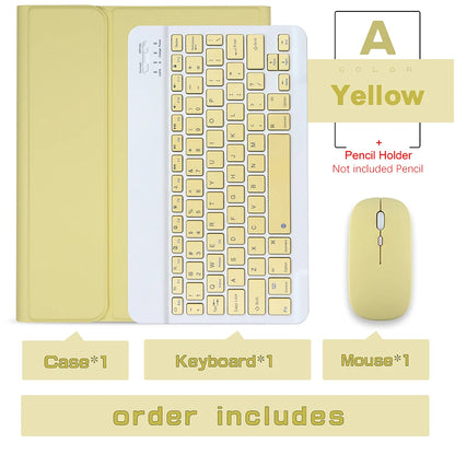 Wireless Magic Keyboard & Mouse Case for iPad Pro 11/13, Air 11/13, iPad 7-10 Gen – Bluetooth, Touchpad
