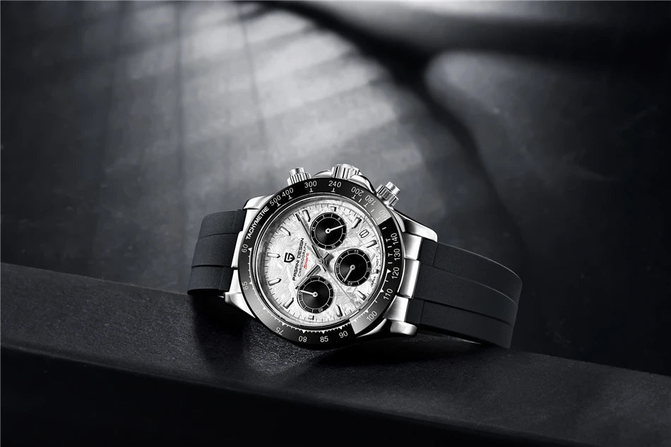 PAGANI DESIGN Men's Luxury Chronograph Watch – 100M Waterproof, Quartz Sport Wristwatch, Gift